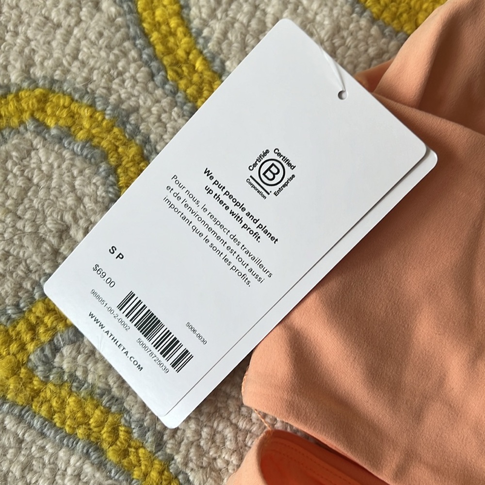 NWT ATHLETA Conscious Cut Out Crop D-DD. Sz S - Picture 7 of 13